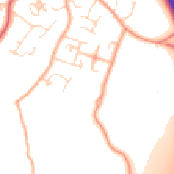 Daytime road noise heatmap for CM2 8HF