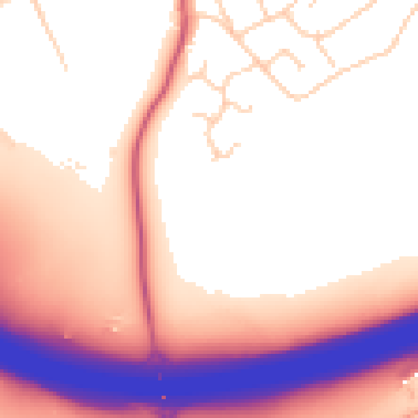 Daytime road noise heatmap for CM2 8JZ