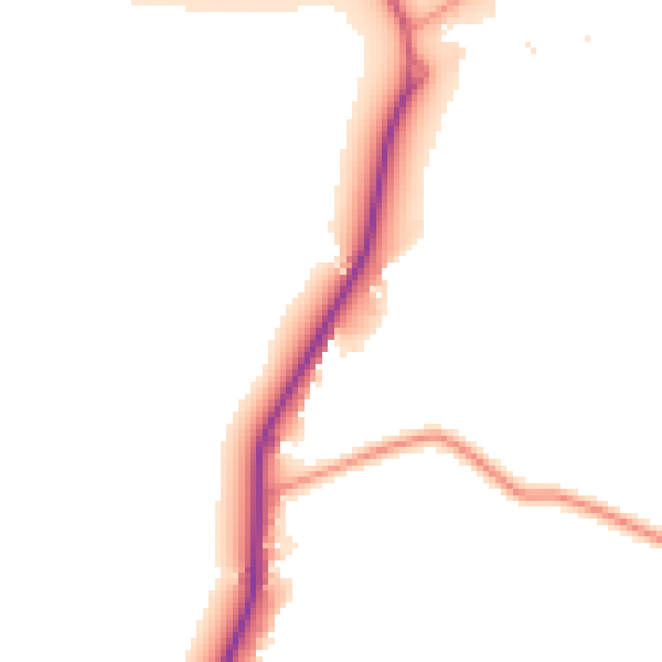 Daytime road noise heatmap for CM2 8LA