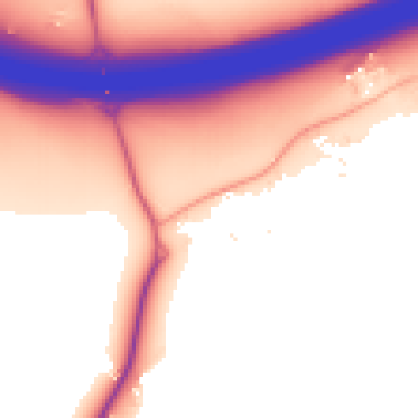 Daytime road noise heatmap for CM2 8LE