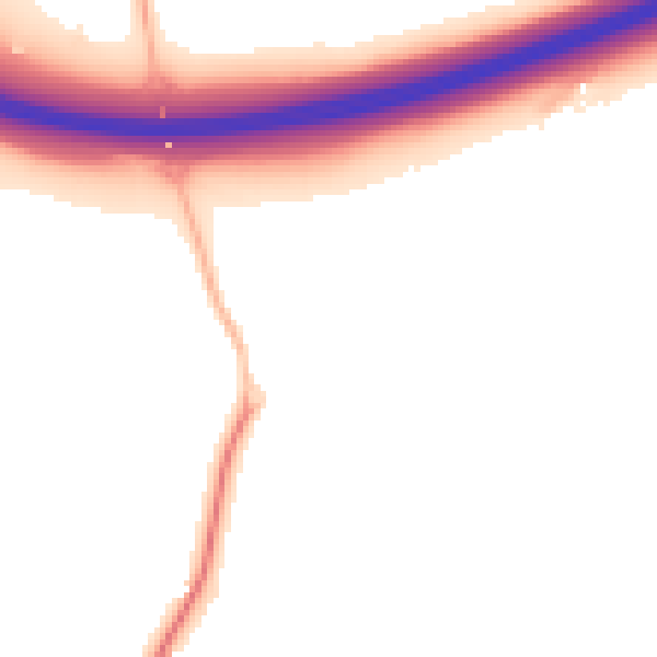 Night-time road noise heatmap for CM2 8LE