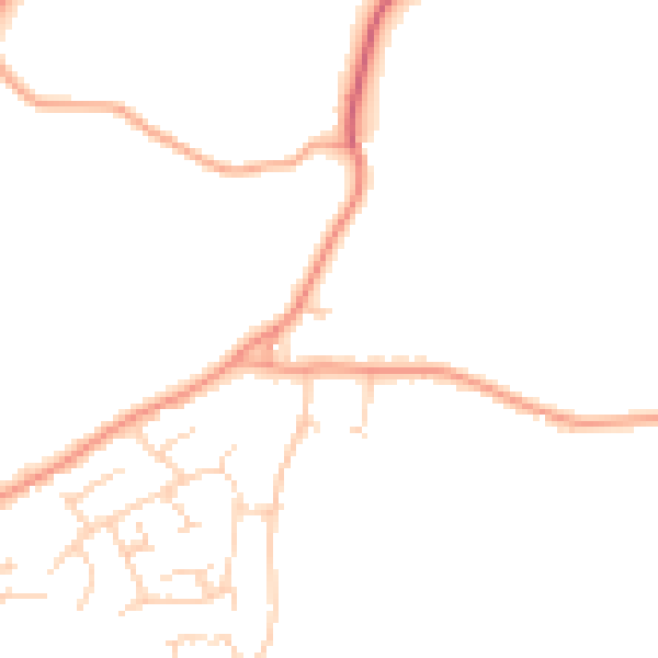 Daytime road noise heatmap for CM2 8LS