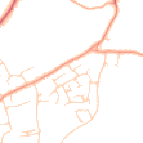 Daytime road noise heatmap for CM2 8PA