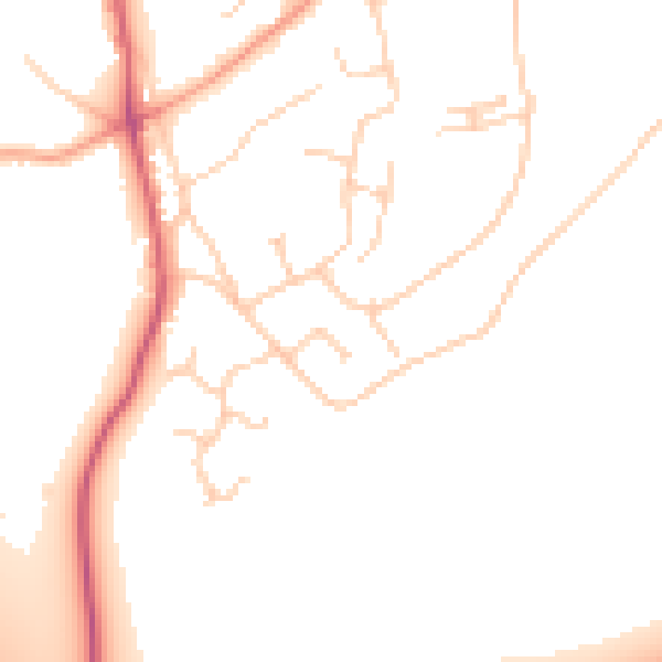 Daytime road noise heatmap for CM2 8QB