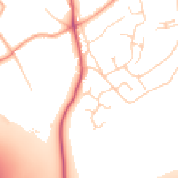 Daytime road noise heatmap for CM2 8QF