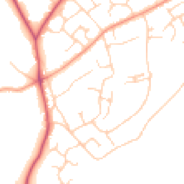 Daytime road noise heatmap for CM2 8RA