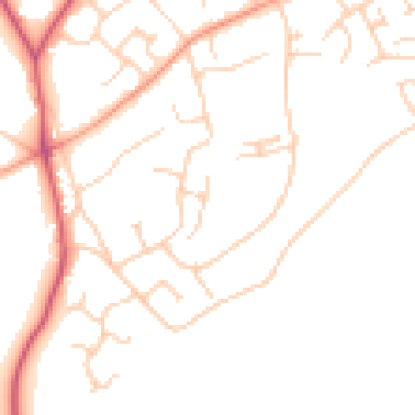 Daytime road noise heatmap for CM2 8RG