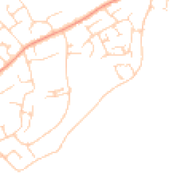 Daytime road noise heatmap for CM2 8SB