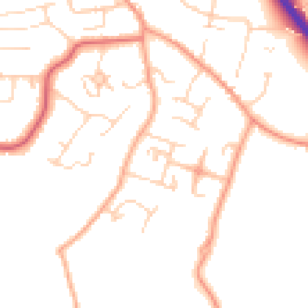 Daytime road noise heatmap for CM2 8SW