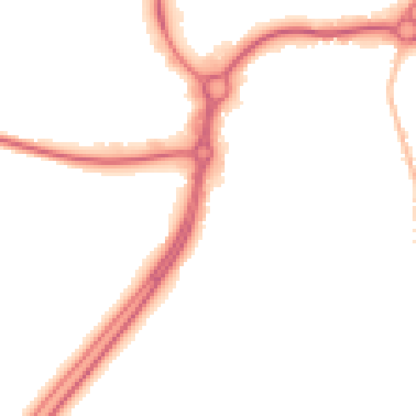 Night-time road noise heatmap for CM2 8TF
