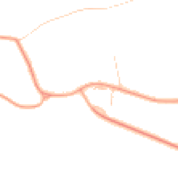 Daytime road noise heatmap for CM2 8UQ