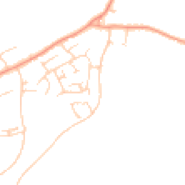 Daytime road noise heatmap for CM2 8YD