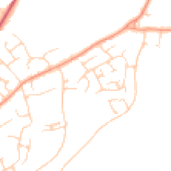 Daytime road noise heatmap for CM2 8YJ