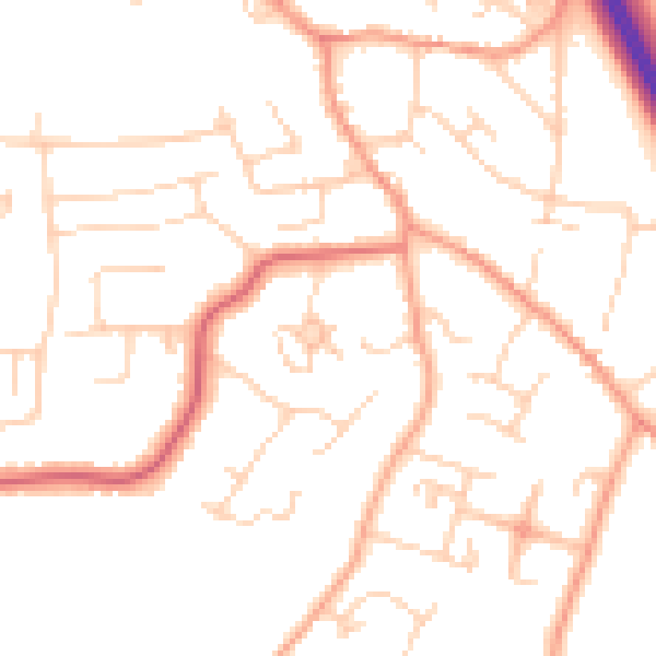 Daytime road noise heatmap for CM2 8ZF
