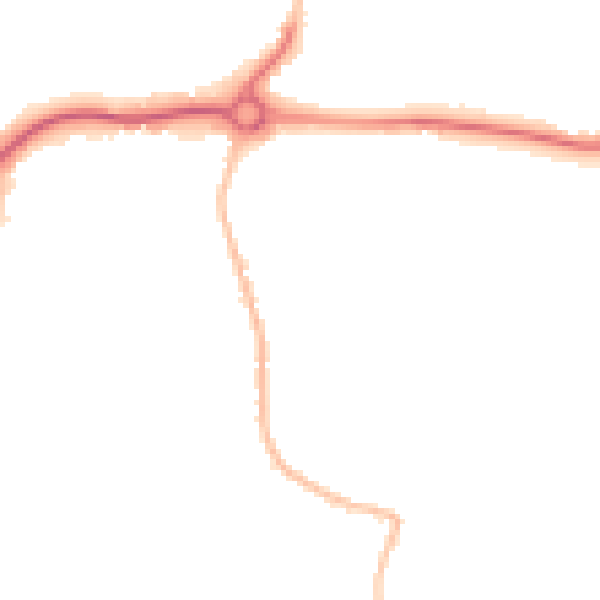 Night-time road noise heatmap for CM2 9BE