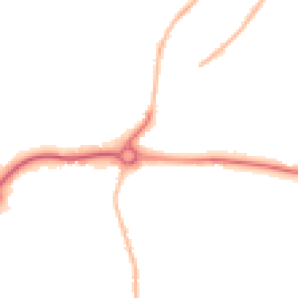 Night-time road noise heatmap for CM2 9BH