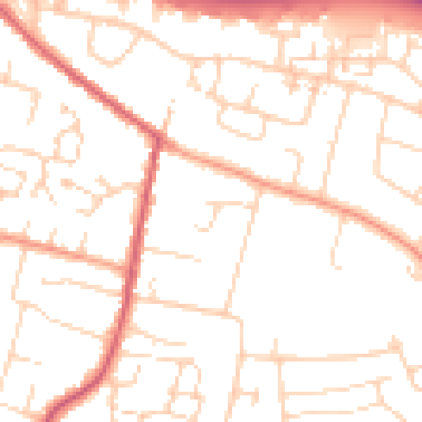 Daytime road noise heatmap for CM2 9RG