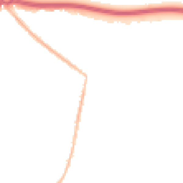 Night-time road noise heatmap for CM2 9RN