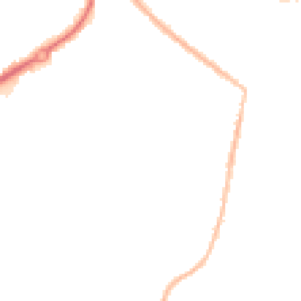 Night-time road noise heatmap for CM2 9TU