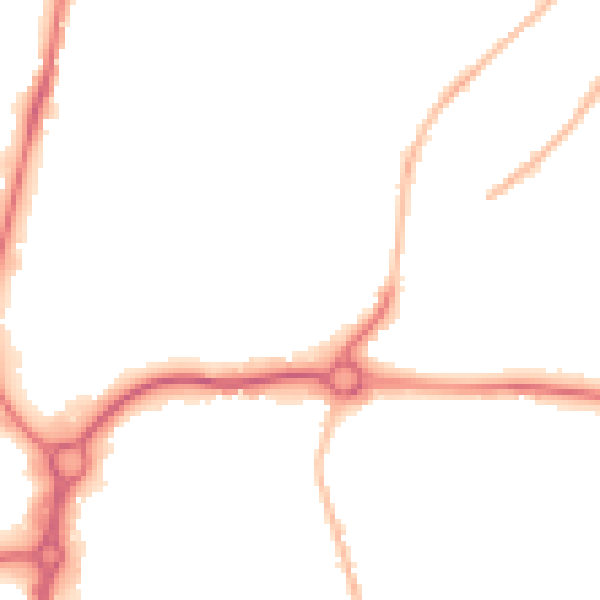 Night-time road noise heatmap for CM2 9XJ