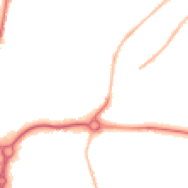 Night-time road noise heatmap for CM2 9XQ