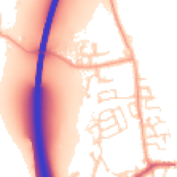 Daytime road noise heatmap for CM22 6JS