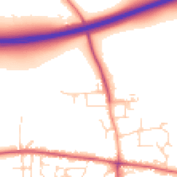 Daytime road noise heatmap for CM22 6RJ