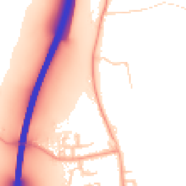 Daytime road noise heatmap for CM22 6UD
