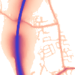 Daytime road noise heatmap for CM22 6YB