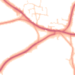 Daytime road noise heatmap for CM22 7AB