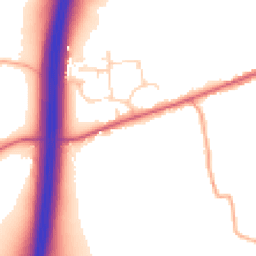 Daytime road noise heatmap for CM22 7LY