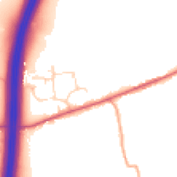 Daytime road noise heatmap for CM22 7NP