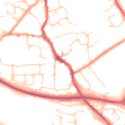 Daytime road noise heatmap for CM6 1AW