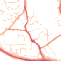 Daytime road noise heatmap for CM6 1BD