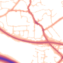 Daytime road noise heatmap for CM6 1BT