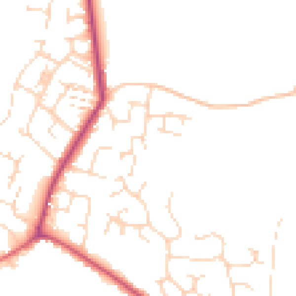 Daytime road noise heatmap for CM9 4AG