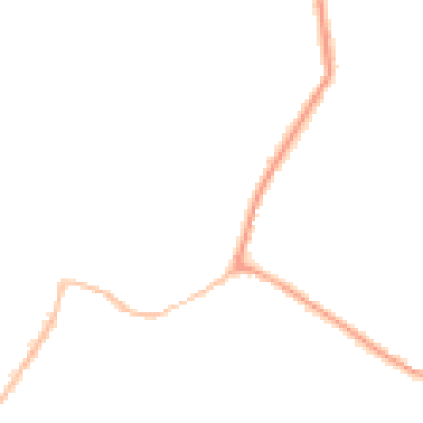 Night-time road noise heatmap for CM9 4AJ