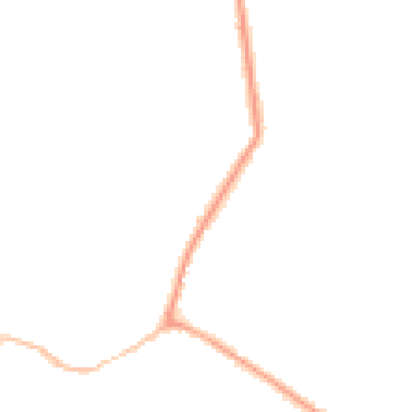 Night-time road noise heatmap for CM9 4AL