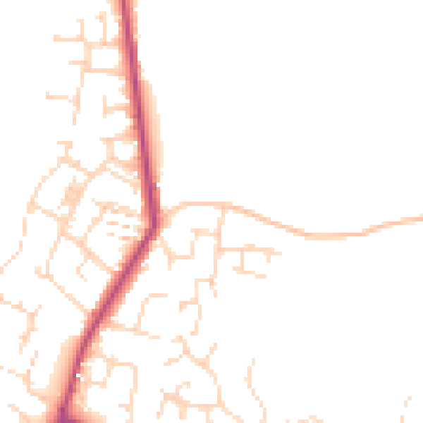 Daytime road noise heatmap for CM9 4BL