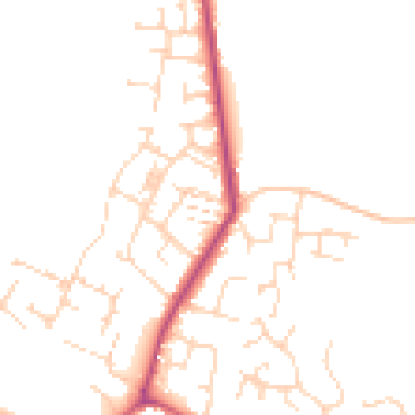 Daytime road noise heatmap for CM9 4BQ