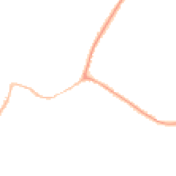 Night-time road noise heatmap for CM9 4BT