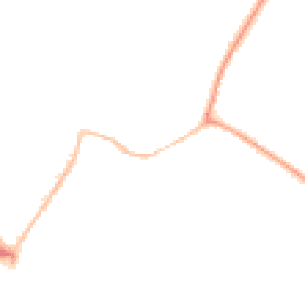 Night-time road noise heatmap for CM9 4DD