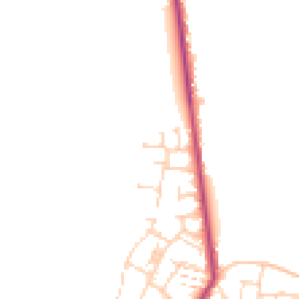 Daytime road noise heatmap for CM9 4DN