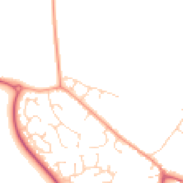 Daytime road noise heatmap for CM9 4DR