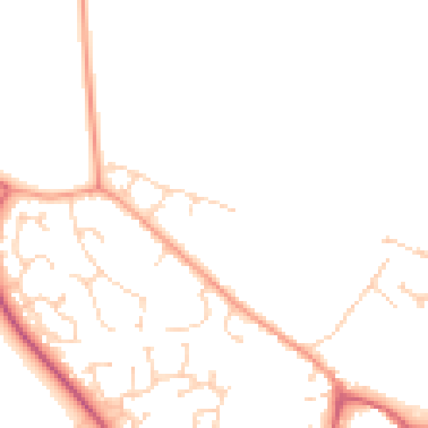 Daytime road noise heatmap for CM9 4DX