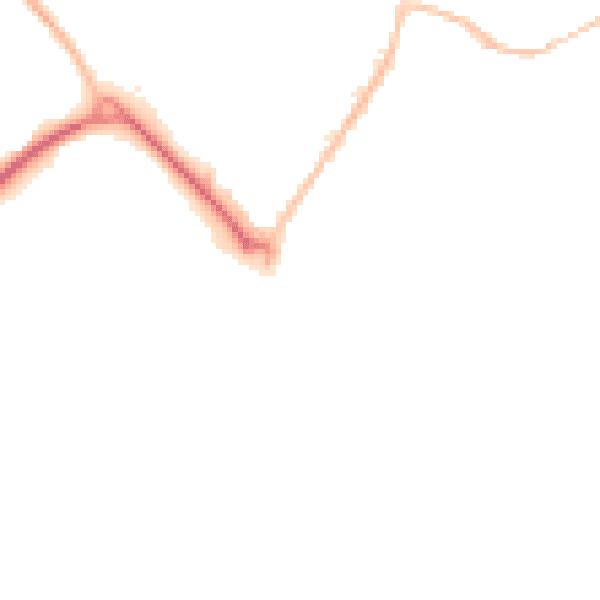 Night-time road noise heatmap for CM9 4DY