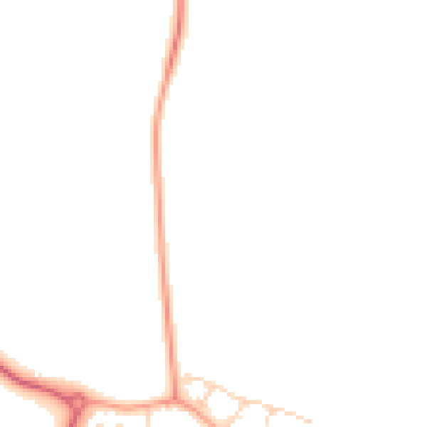 Daytime road noise heatmap for CM9 4EL
