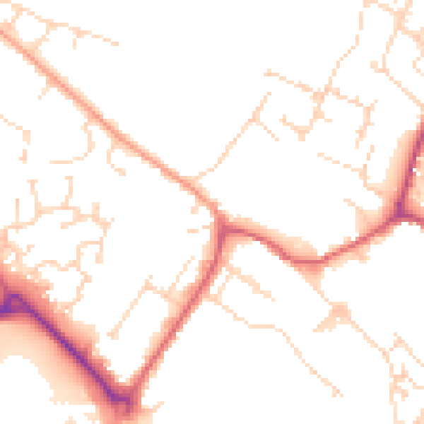 Daytime road noise heatmap for CM9 4LT