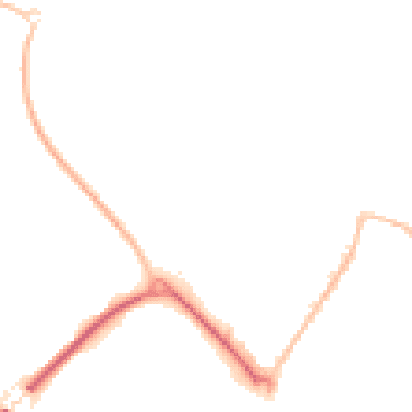 Night-time road noise heatmap for CM9 4PT