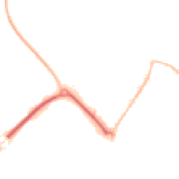 Night-time road noise heatmap for CM9 4QG